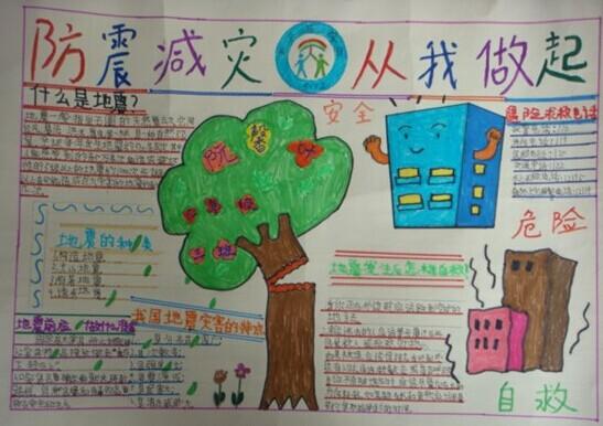 防震减灾手抄报简单又漂亮