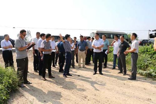 阜南县领导调研重点工程项目建设