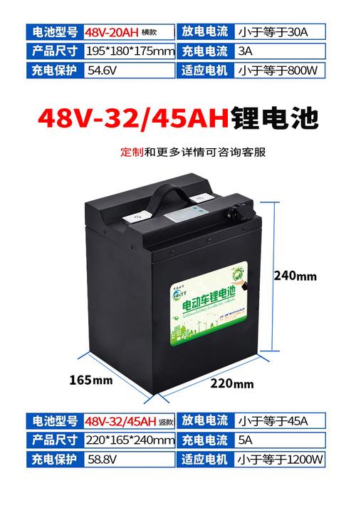电动车锂电池48v20a32a45a大容量二轮电瓶车电池便携式电动车电池