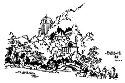 贵阳景色简笔画