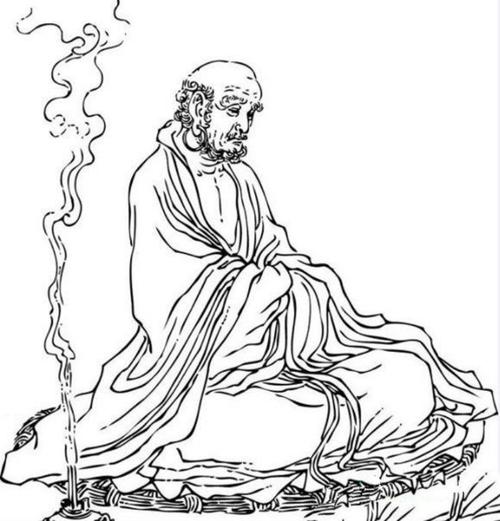 简笔画 人物简笔画 达摩祖师简笔画   菩提达摩南北朝禅僧,略称达摩或