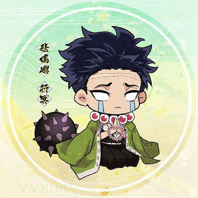 q版形象的《鬼灭之刃》角色,无一郎娇小可爱,富冈义勇