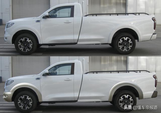 新车长城炮乘用版单排皮卡实车曝光货厢长度接近两米五