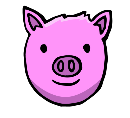 卡通猪头