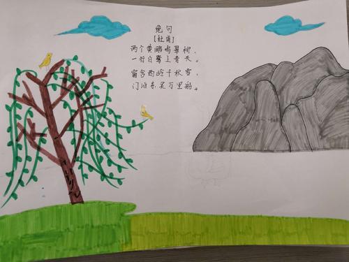 王维的诗配画手抄报 诗配画手抄报