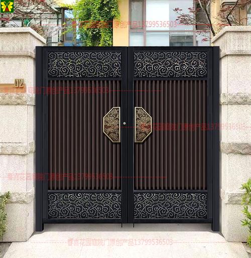 定制 别墅大门庭院对开门欧式铝合金小区对开单开院子