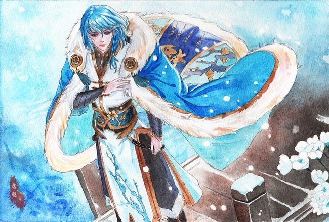 水彩手绘教程 | 王者荣耀·奕星·踏雪寻梅