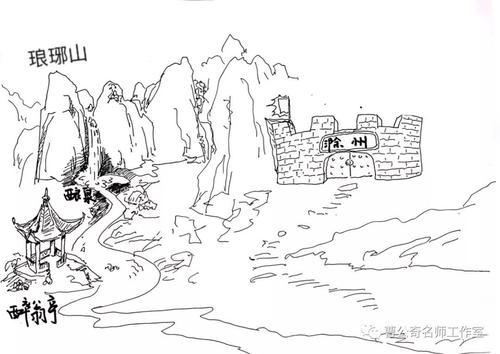 醉翁亭记描绘山间傍晚