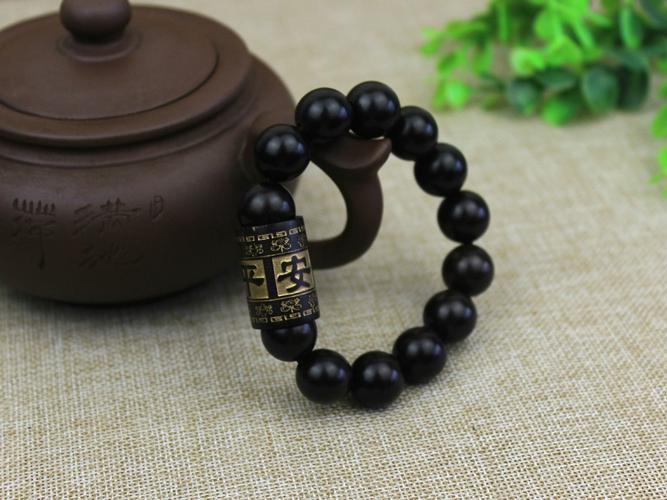 男士款雷击枣木手链正圆雕刻出入平安佛珠手串汽车饰品档位串批发