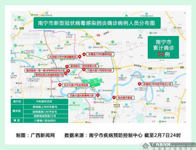 南宁市新型冠状病毒肺炎确诊病例人员分布图-广西新闻