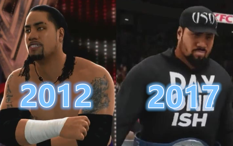 【wwe游戏进化】乌索兄弟在wwe游戏中建模对比(2012-2017)
