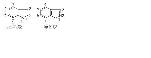 吲哚怎么化学结构式怎么编号