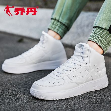 乔丹男鞋运动鞋夏季官网小白鞋aj空军一号高帮板鞋学生跑鞋休闲鞋