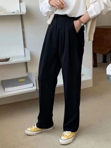 黑色直筒裤_直筒裤_时尚_穿搭