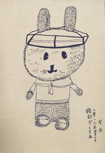 作品名称:毛绒玩具写生作者姓名: 魏斯宇作者年龄:8岁作品类别: 线描