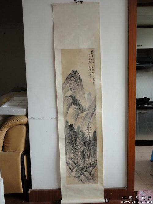 清代画家杨逸山水图真迹