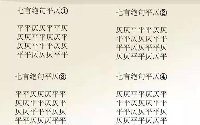 七绝平仄表