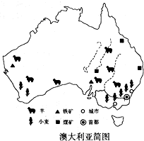 澳大利亚的农业部门主要以( )16.澳大利亚人口集中分布的