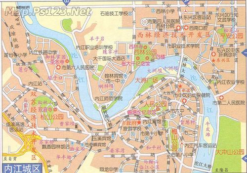 内江市区地图