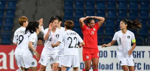韩国女足大胜获世界杯入场券