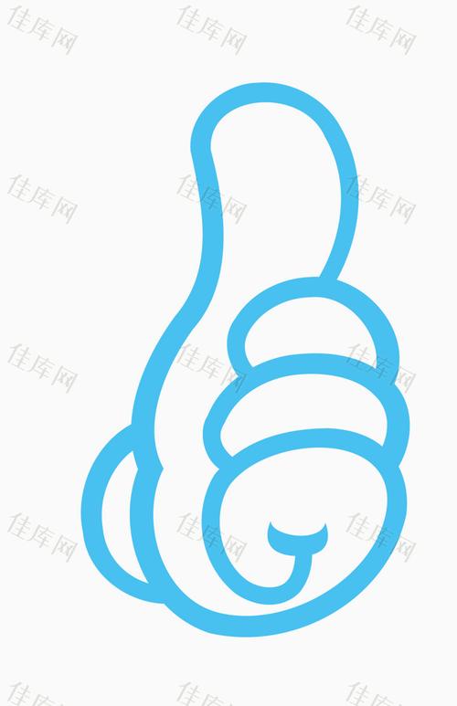 矢量蓝色大拇指