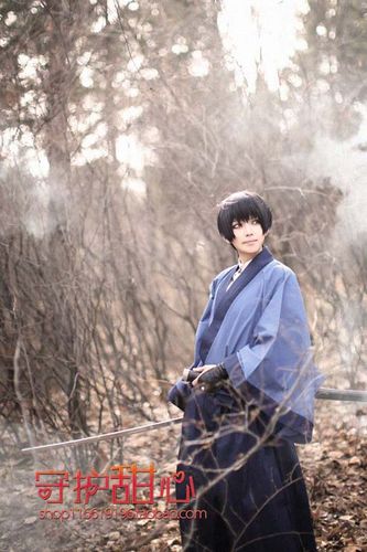 包邮浪客剑心濑田宗次郎aph日本本田菊黑色美少年短发cosplay假发