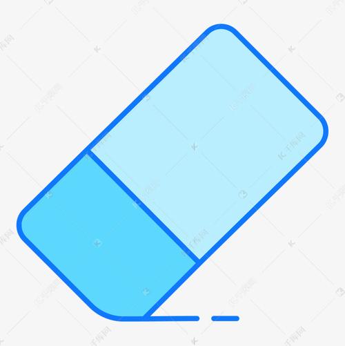 天蓝色简约教育橡皮擦图标