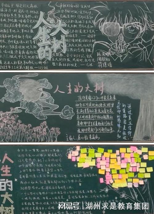 德清求是高中人生的大树记求是高级中学高三年级主题黑板报
