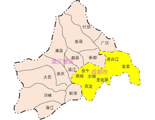 温江地区如果继续存在,那么成都第一,温江第二