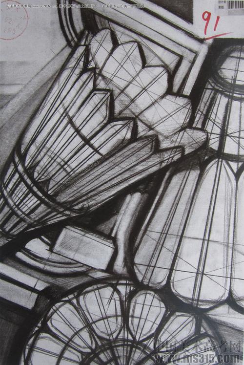 美术高考图库中心 2015年四川美术学院设计素描高分卷 -> 作品欣赏