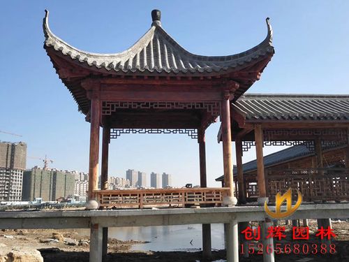 四角古建凉亭