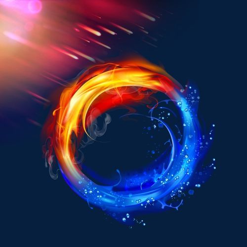 酷炫背景 科幻背景 地球 火焰