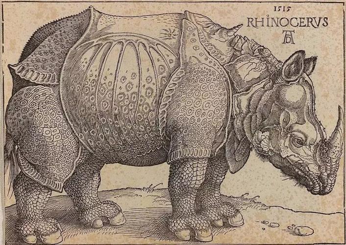 德国画家丢勒的版画《犀牛》