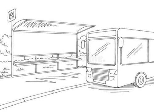 公交车站台图片(高端公交车站台简笔画设计)