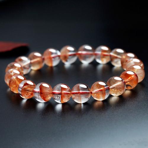 月老祠堂天然红胶花水晶手链红幽灵聚宝盆罕见异象景观鸩羽幽灵