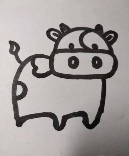 奶牛的简笔画怎么画如何画奶牛的简笔画