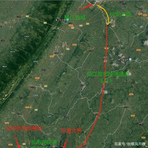 即将开通的重庆垫江南部高速公路,垫江跨长寿湖直通