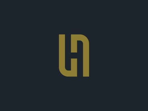 英文字母穿插融合logo