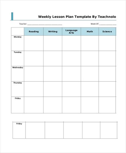 14  lesson plan templates