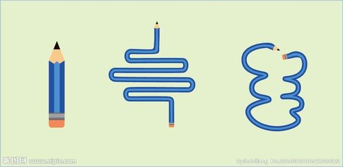 变形的铅笔图片
