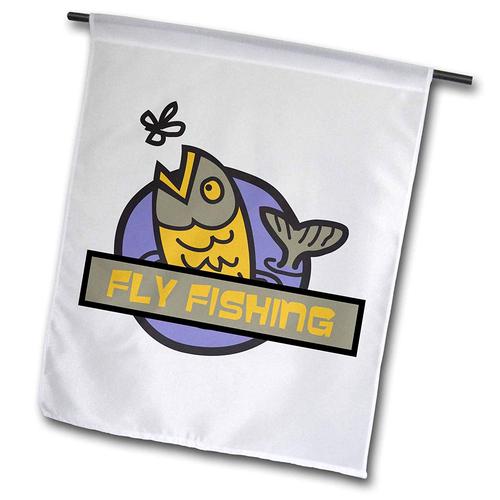 运动 – fly fishing 鳟鱼 – 旗帜 12 x 18 inch garden flag