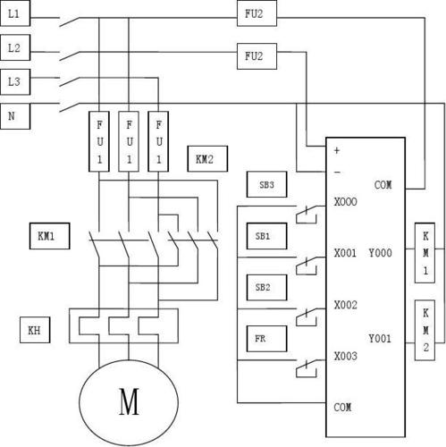 plc控制电机正反转原理图