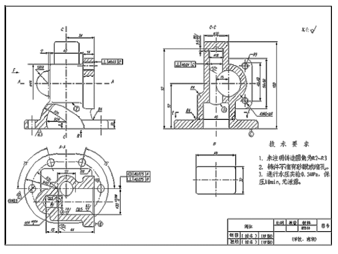 求cad大神帮画阀盖