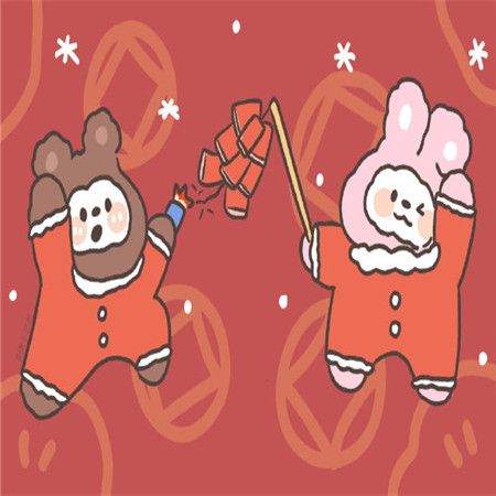 可爱又有趣的卡通新年微信状态图片平安快乐牛年好运微信状态图