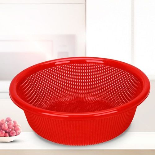 大号塑料筐子篮圆形超市漏筐加厚加密厨房洗蔬菜米筛