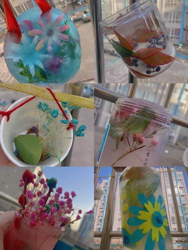 "别样冬日,冰花盛开"——优格幼儿园手工制作冻冰花