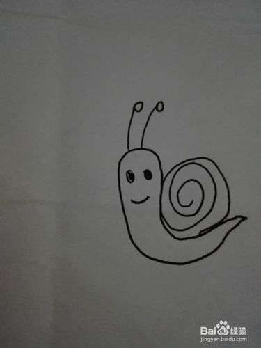 蜗牛背着重重的壳啊一步一步的往上爬今天就来画一画蜗牛的画法