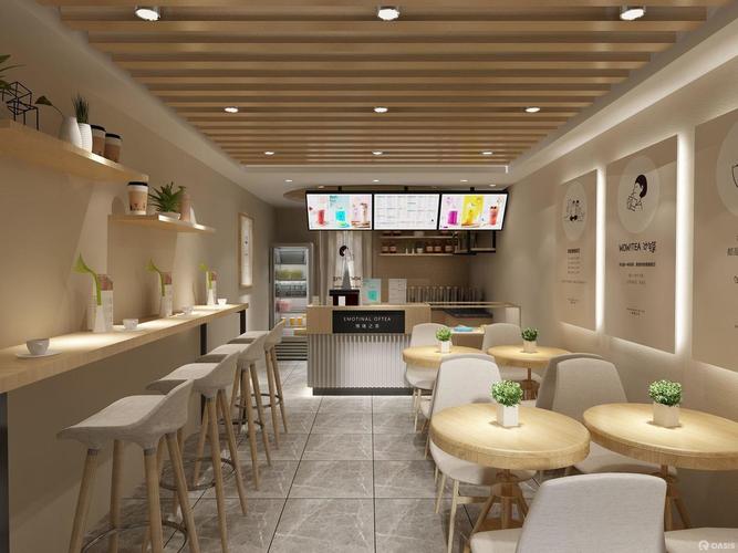 开一家小型奶茶店装修如何设计有创意?