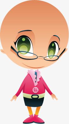 卡通大头白领女士造型