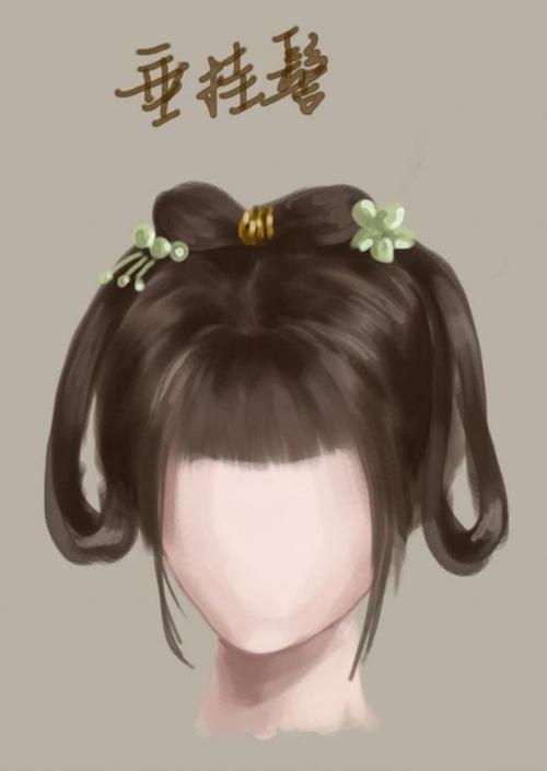 古代丫鬟发型古代发型未成年双丫髻图片丫鬟发髻丫髻发髻 少女双挂髻